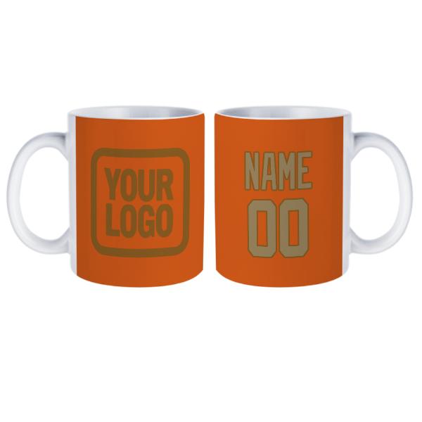 Maßgeschneidertes Orange Hellkhaki Becher