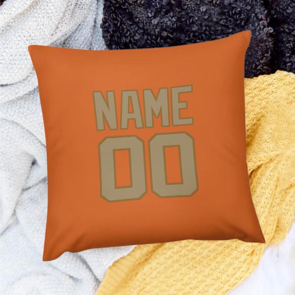 Maßgeschneidertes Orange Hellkhaki Kissenbezug