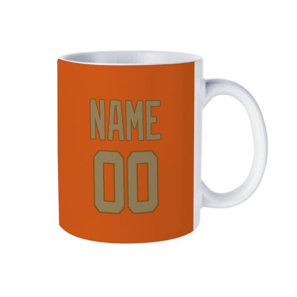 Maßgeschneidertes Orange Hellkhaki Becher
