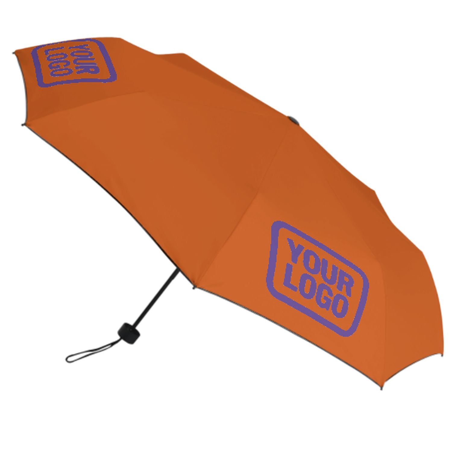 Maßgeschneidertes Orange Lavendel Automatik-Regenschirm