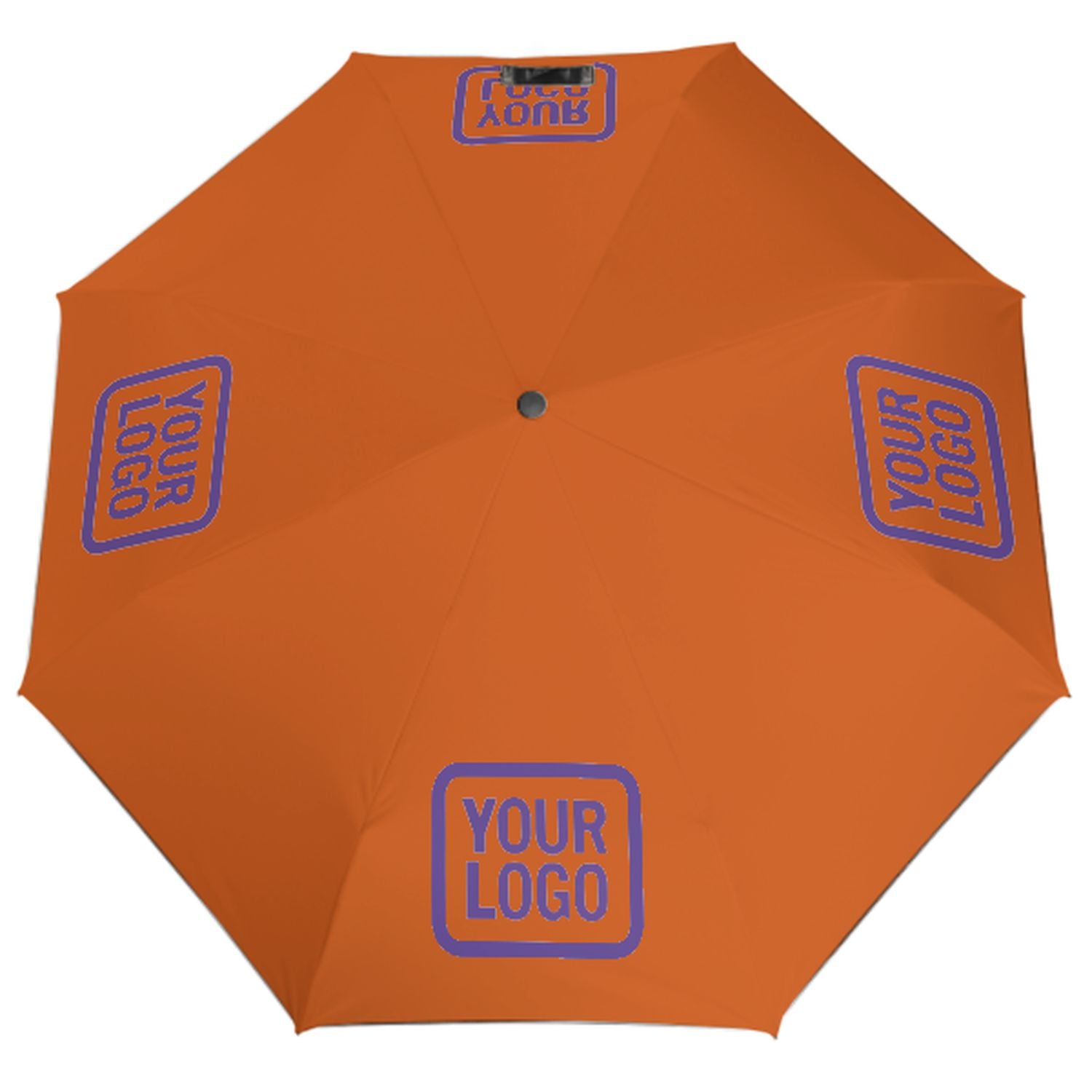 Maßgeschneidertes Orange Lavendel Automatik-Regenschirm