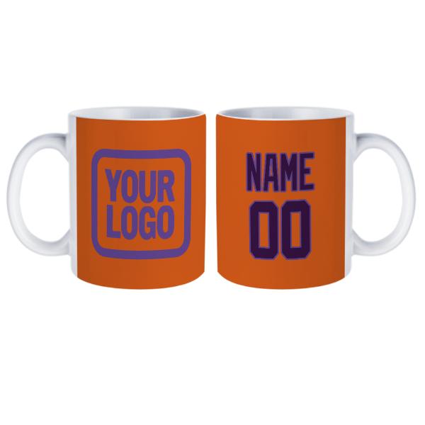 Maßgeschneidertes Orange Lila Becher