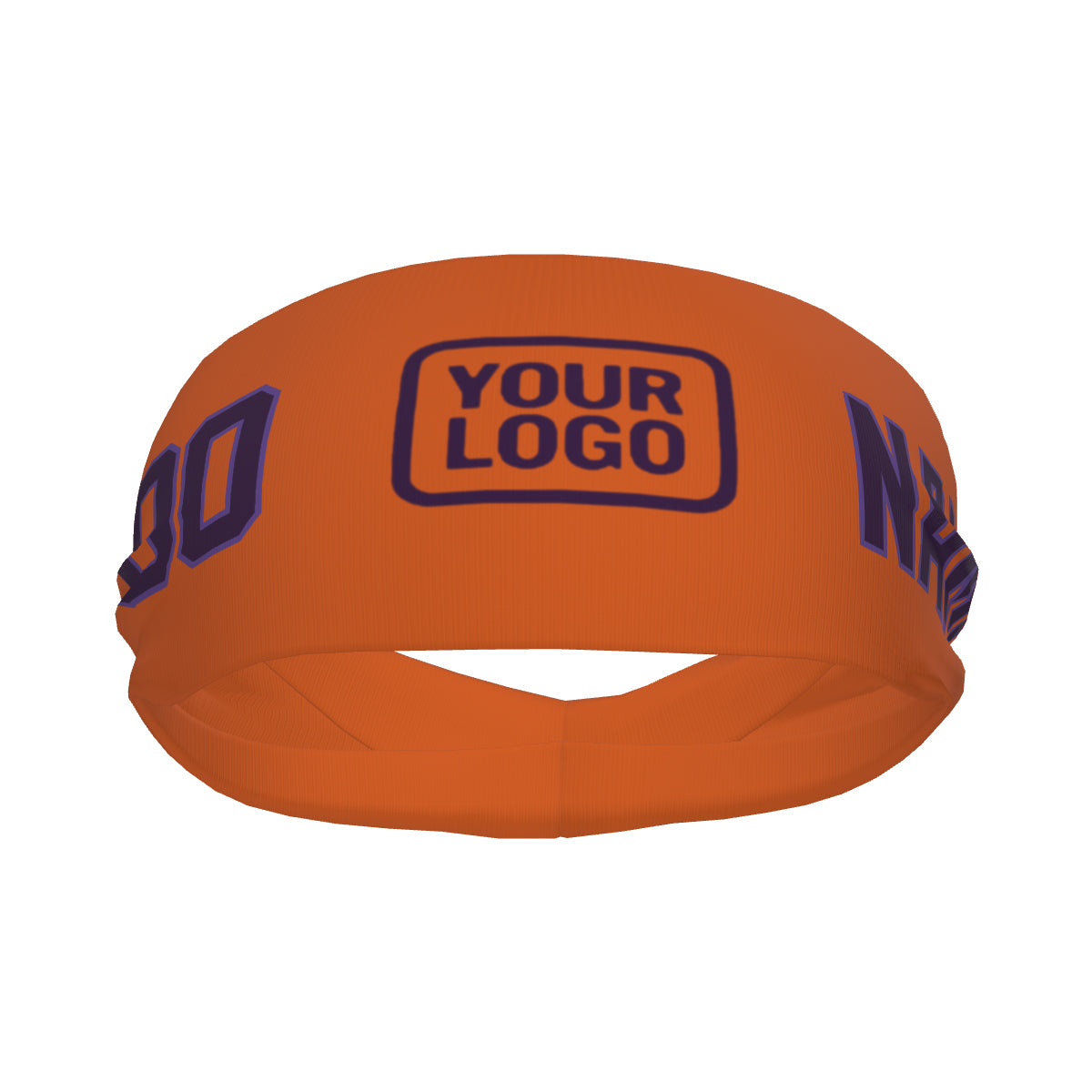 Fascia sportiva arancione viola personalizzata