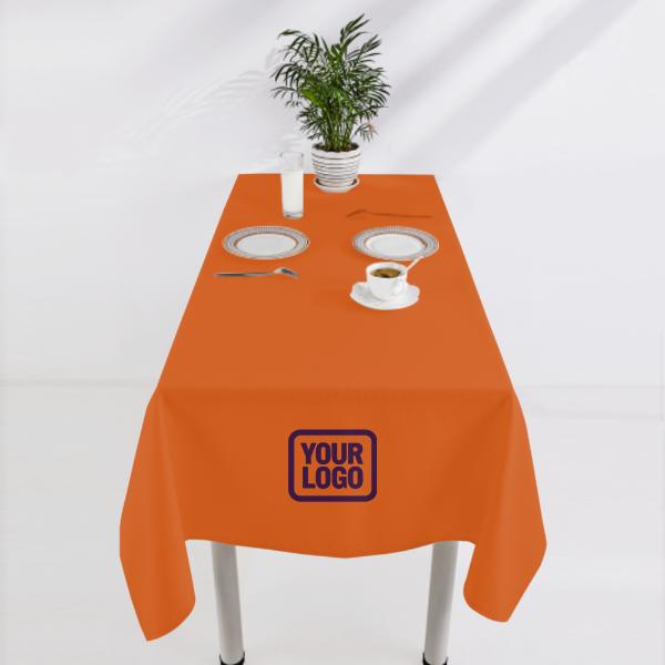 Maßgeschneidertes Orange Lavendel Quadratische Tischdecke