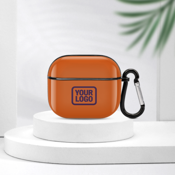 Maßgeschneidertes Orange Lila AirPods-Hülle (3. Generation)