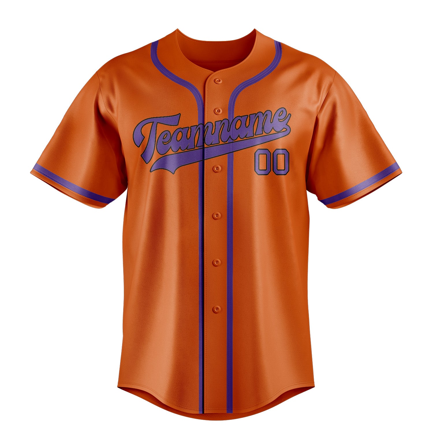 Benutzerdefiniertes Professionelles Orange Lavendel Baseballtrikot