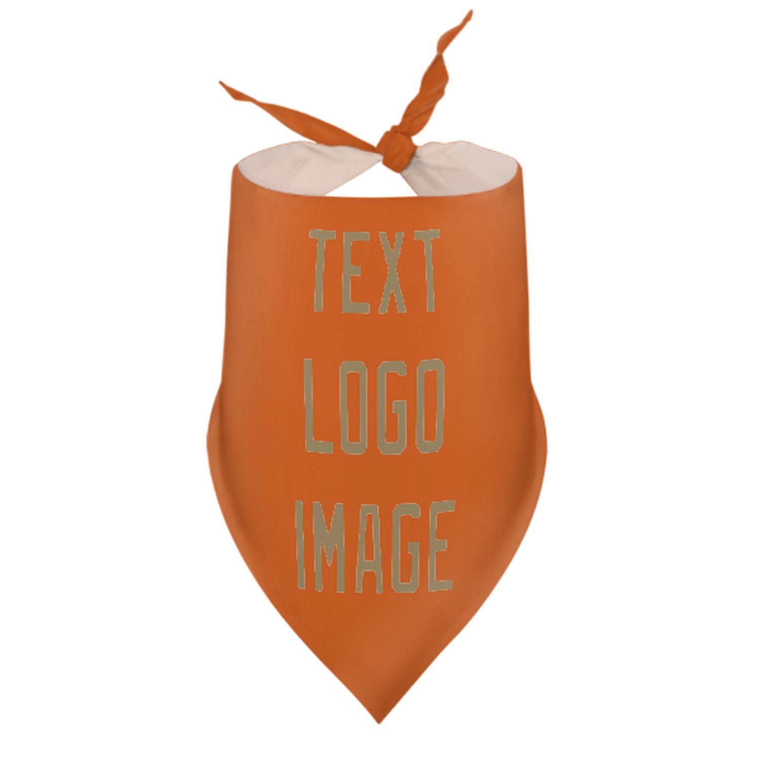 Maßgeschneidertes Orange Hellkhaki Haustier-Halstuch