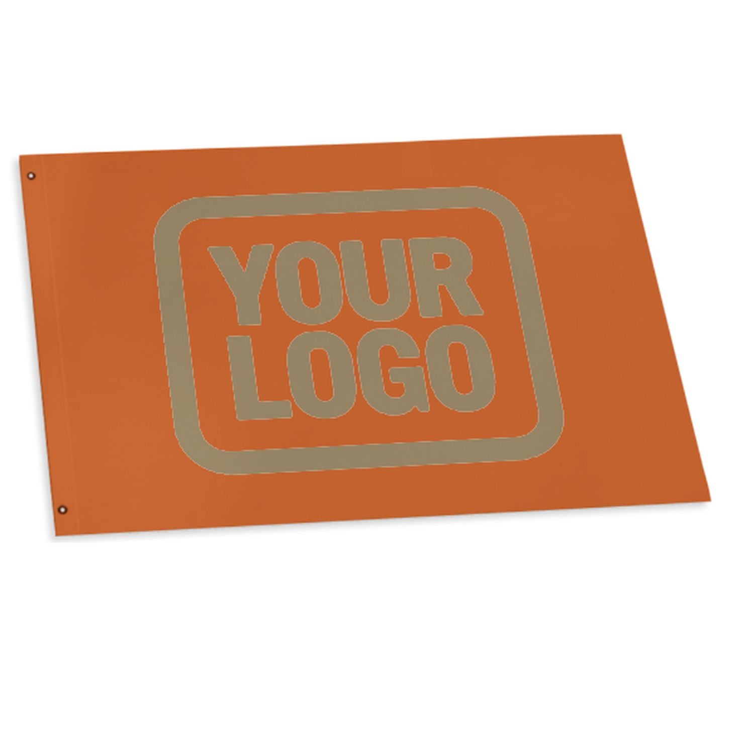 Maßgeschneidertes Orange Hellkhaki Flagge