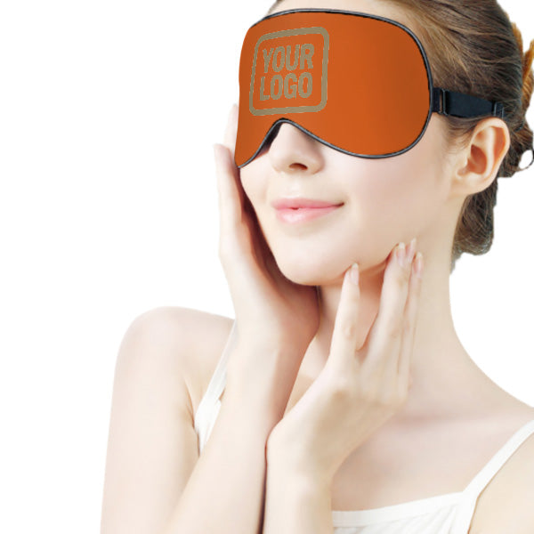 Maßgeschneidertes Orange Hellkhaki Schlafmaske