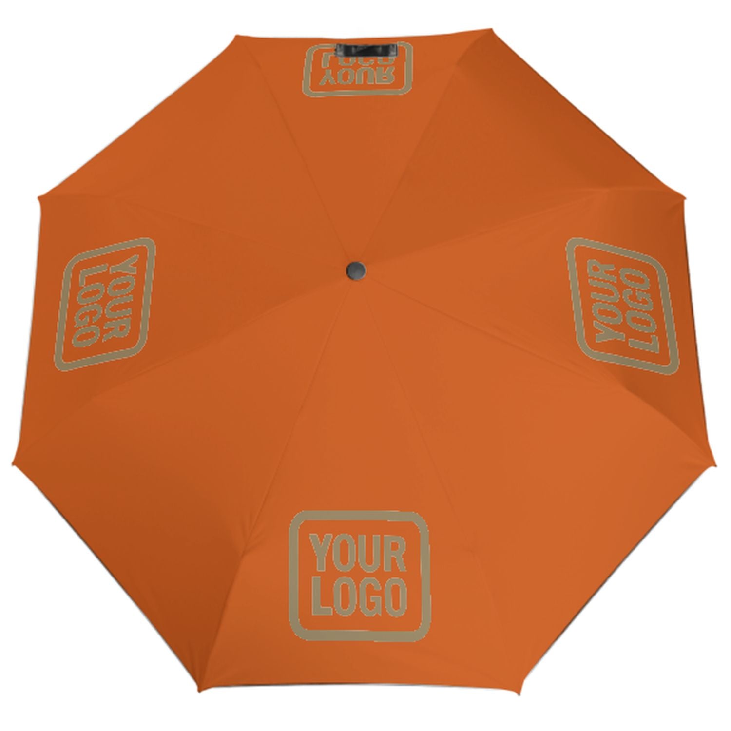 Maßgeschneidertes Orange Hellkhaki Automatik-Regenschirm