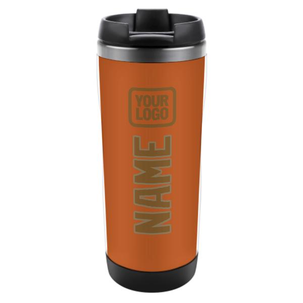 Maßgeschneidertes Orange Khaki Edelstahlbecher