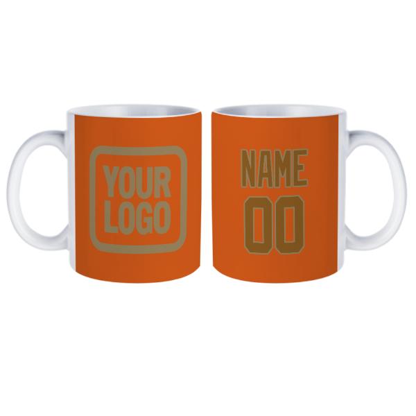Maßgeschneidertes Orange Khaki Becher