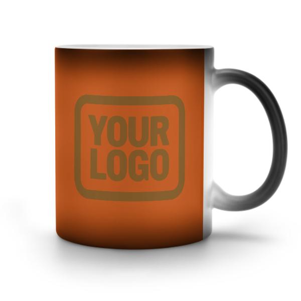 Maßgeschneidertes Orange Khaki Magischer Becher