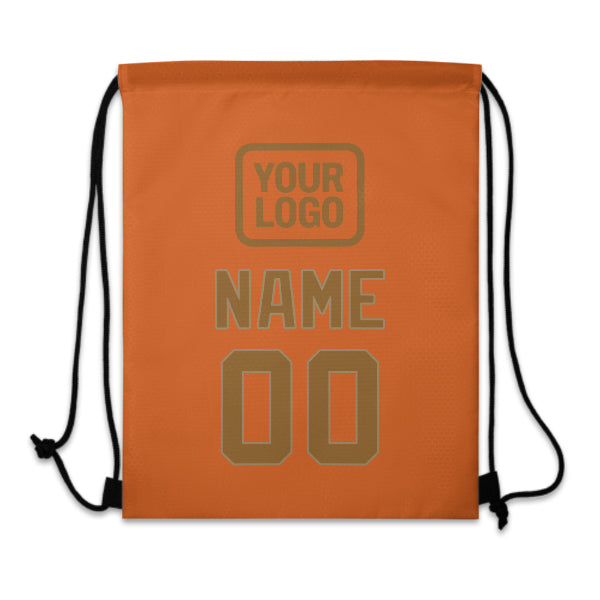 Maßgeschneidertes Orange Khaki Kordelzugbeutel