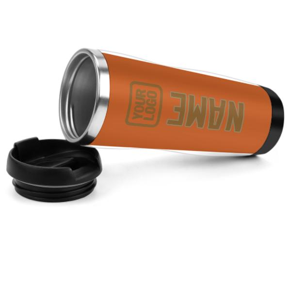 Maßgeschneidertes Orange Khaki Edelstahlbecher