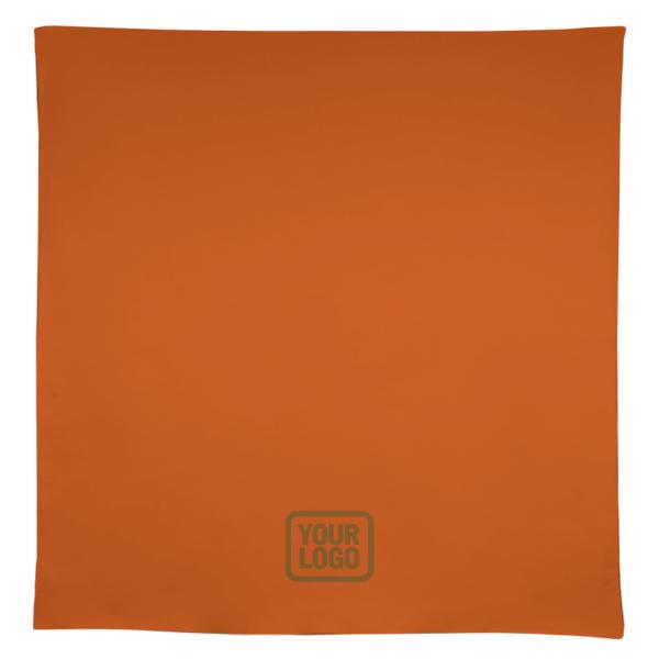 Maßgeschneidertes Orange Hellkhaki Quadratische Tischdecke