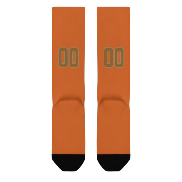 Maßgeschneidertes Orange Khaki Kniestrümpfe
