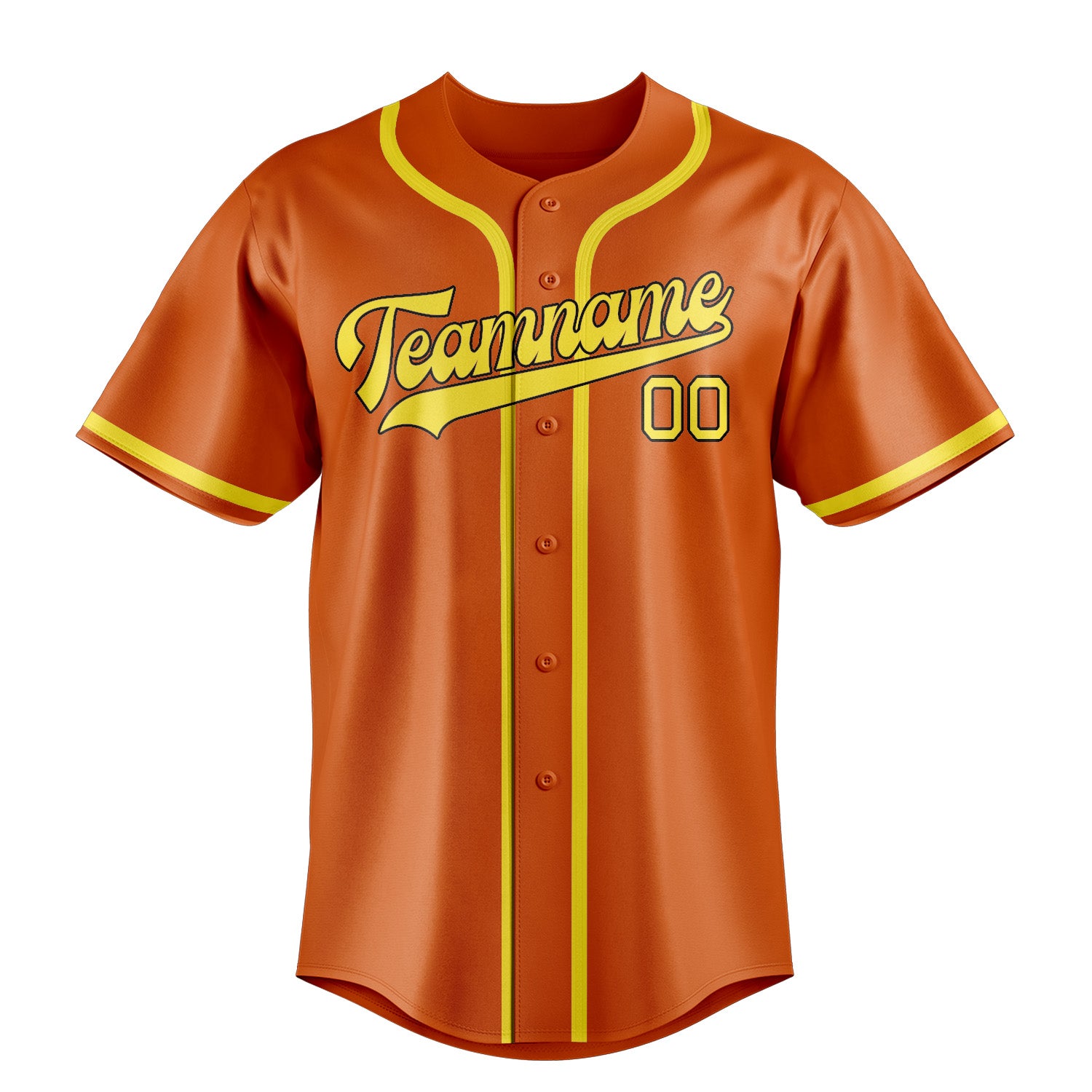 Benutzerdefiniertes Professionelles Orange Blassgelb Baseballtrikot