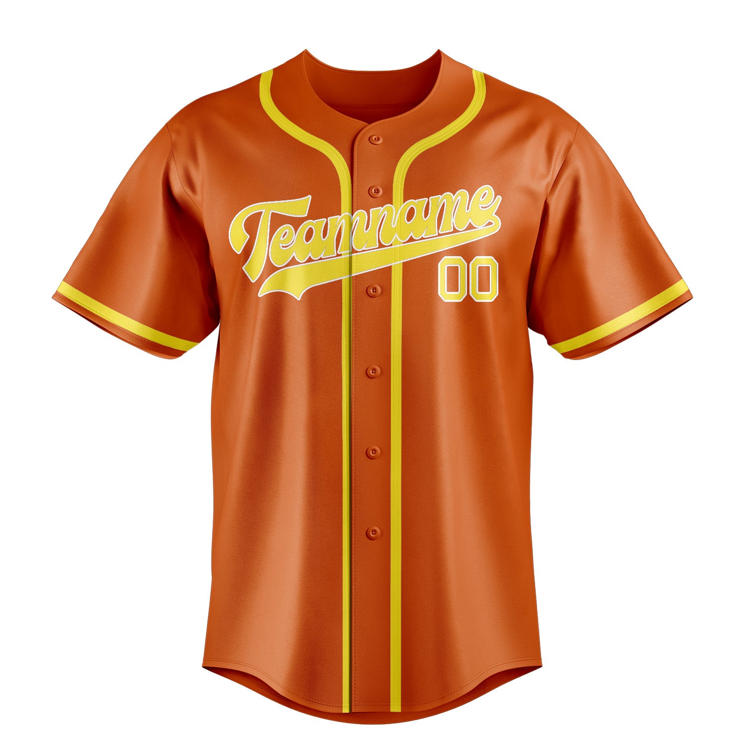 Benutzerdefiniertes Professionelles Orange Blassgelb Baseballtrikot