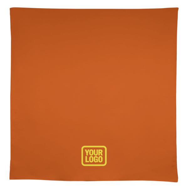 Maßgeschneidertes Orange Blassgelb Quadratische Tischdecke