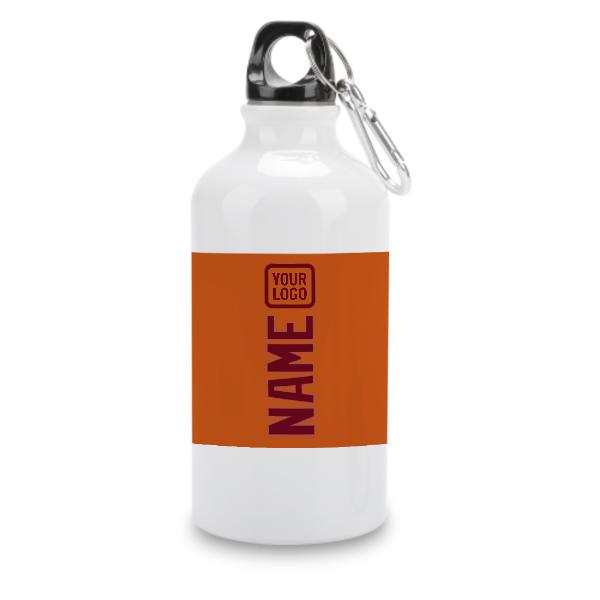 Maßgeschneidertes Orange Karmesinrot Sportflasche
