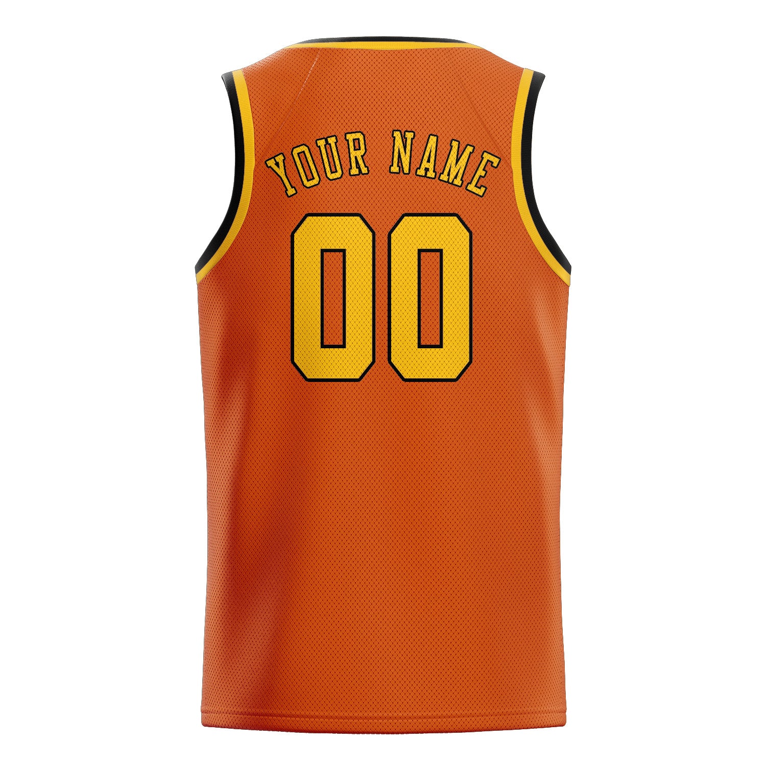 Benutzerdefiniertes Professionelles Orange Gold Basketballtrikot