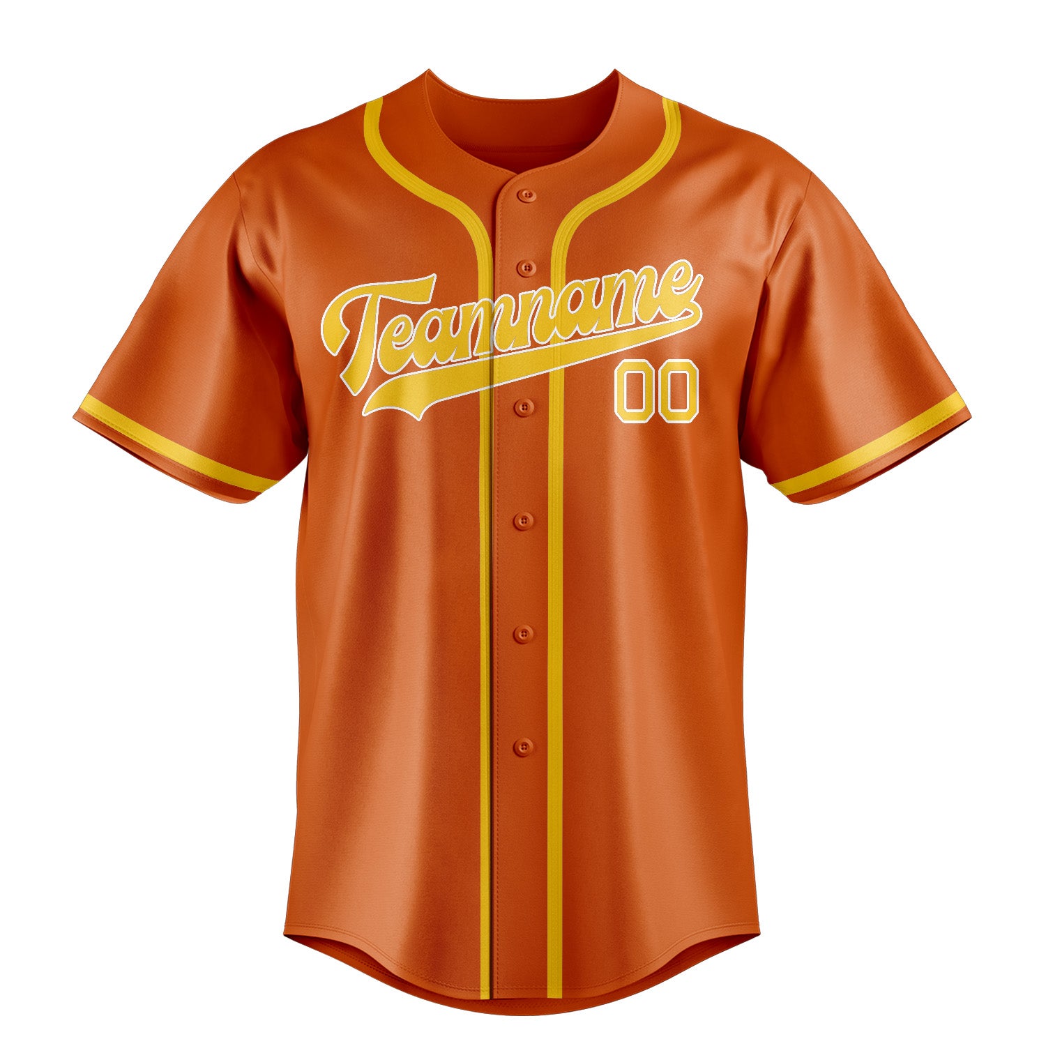 Benutzerdefiniertes Professionelles Orange Gold Baseballtrikot