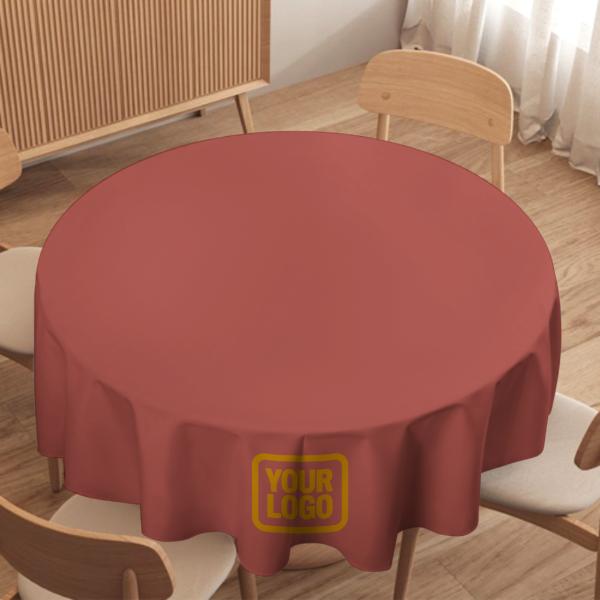 Maßgeschneidertes Kupferrose Gelb Runde Tischdecke