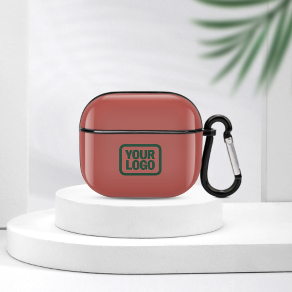 Maßgeschneidertes Kupferrose Moosgrün AirPods-Hülle (3. Generation)