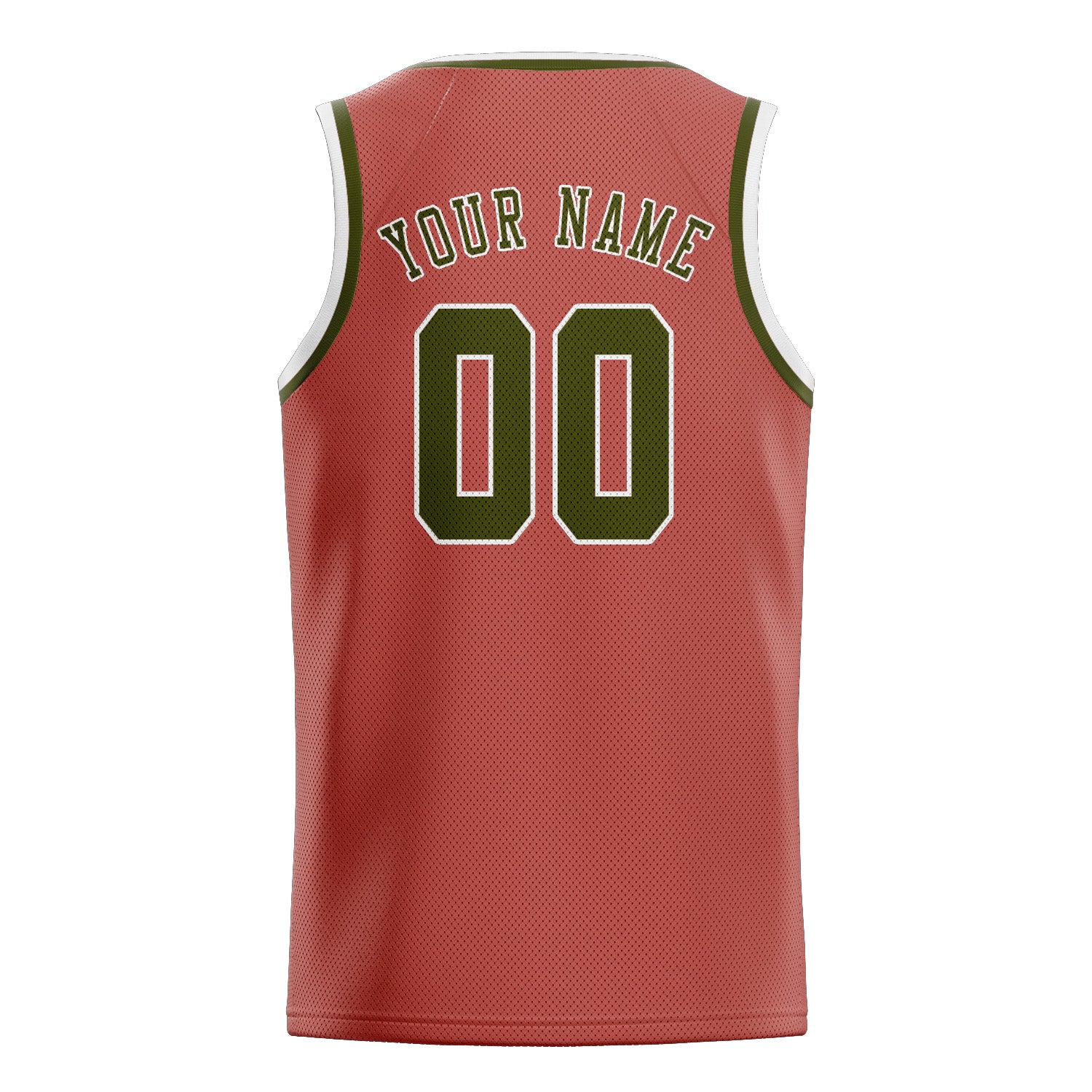 Benutzerdefiniertes Professionelles Kupferrose Dunkles Oliv Basketballtrikot