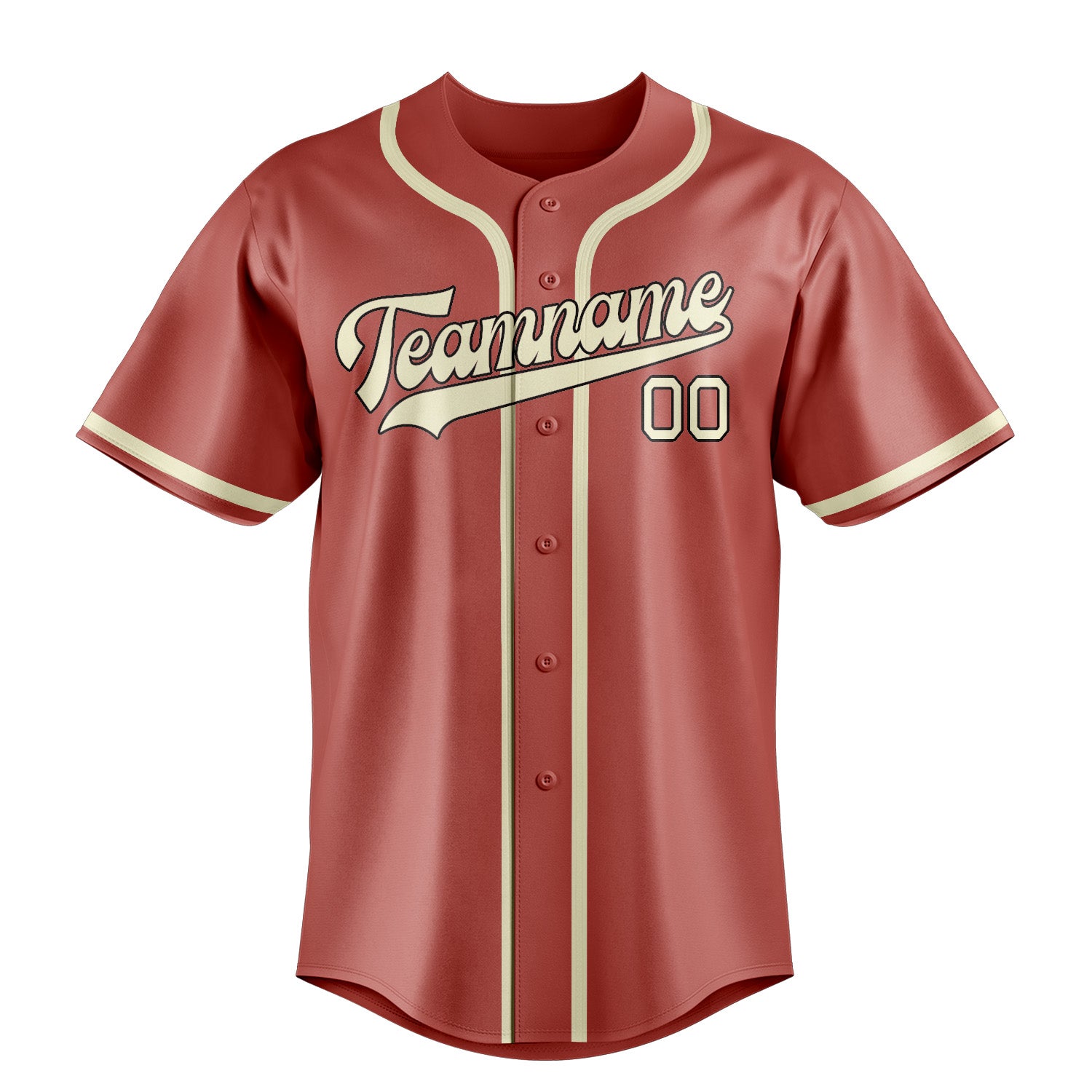 Benutzerdefiniertes Professionelles Kupferrose Beige Baseballtrikot