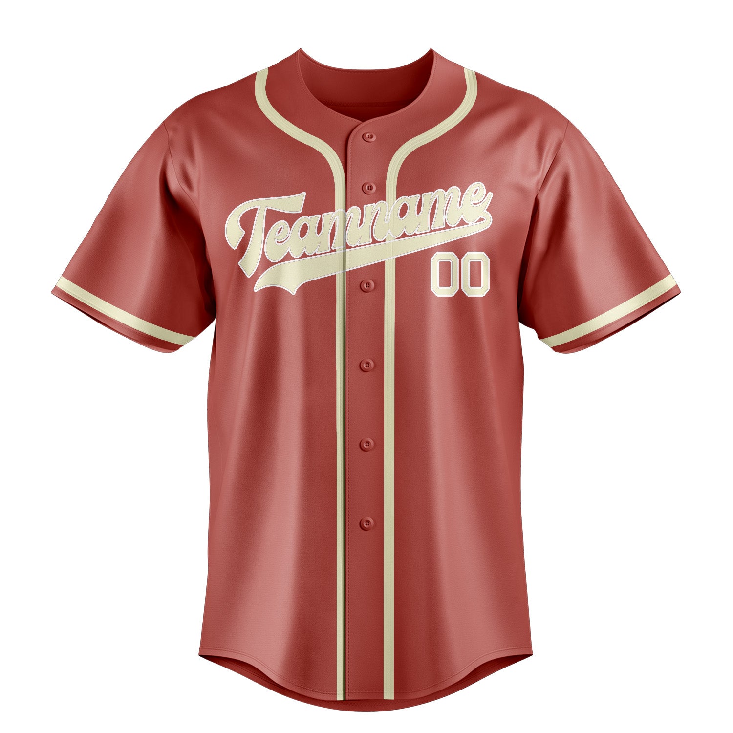 Benutzerdefiniertes Professionelles Kupferrose Beige Baseballtrikot