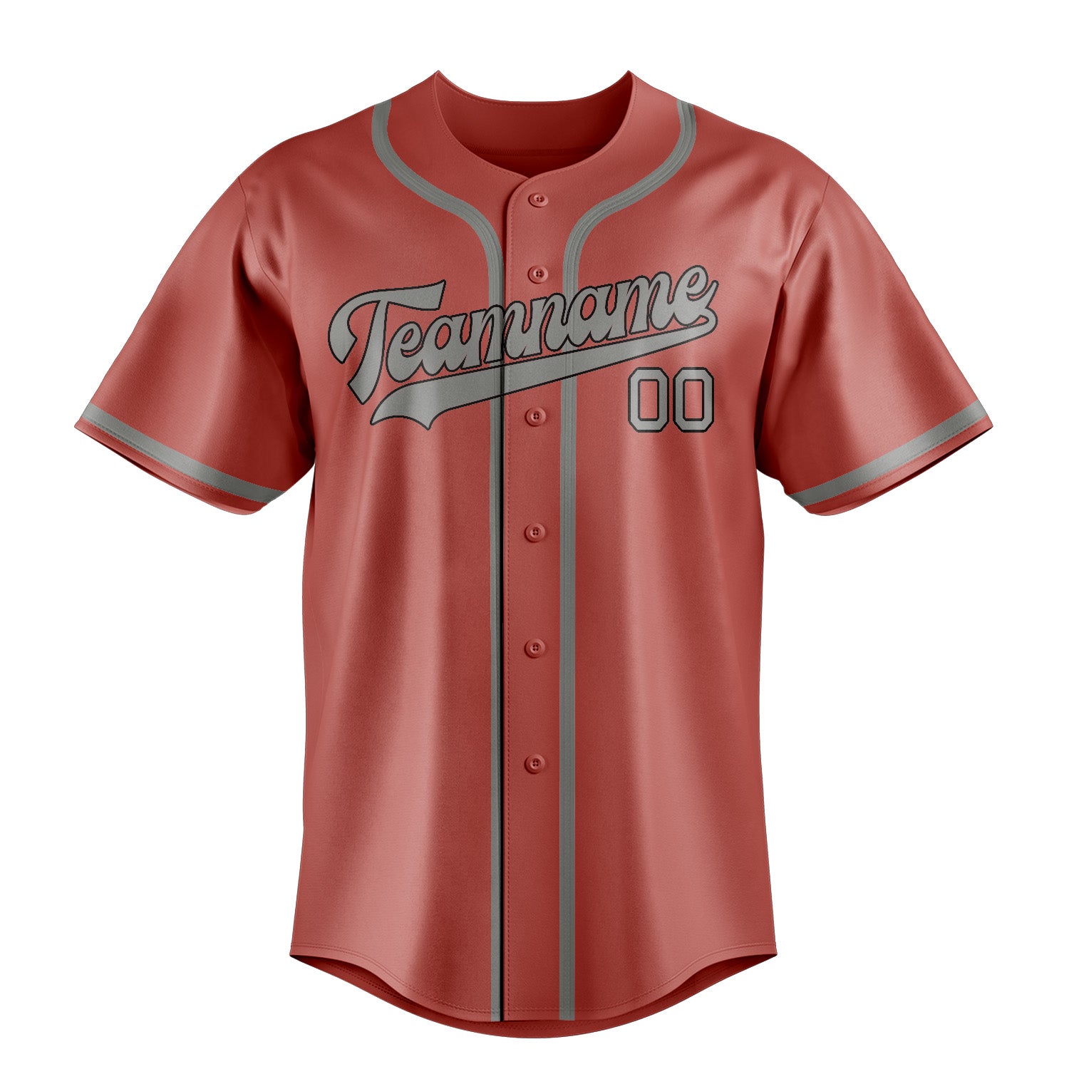 Benutzerdefiniertes Professionelles Kupferrose Grau Baseballtrikot