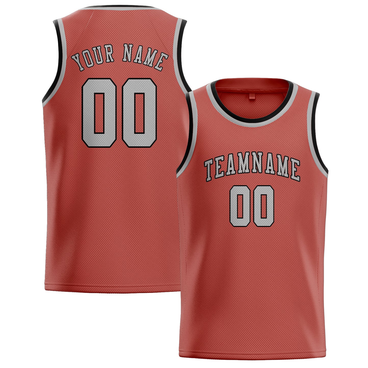 Benutzerdefiniertes Professionelles Kupferrose Grau Basketballtrikot