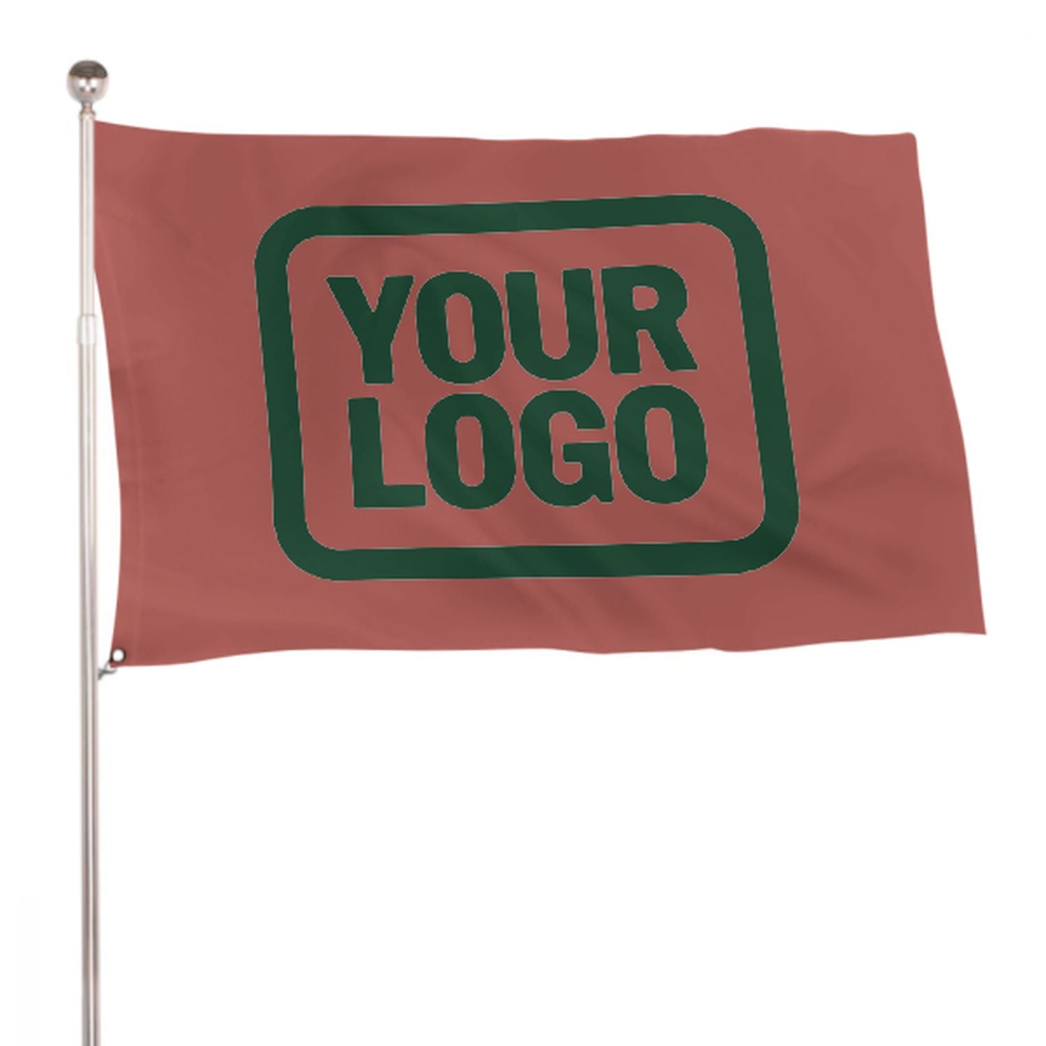 Maßgeschneidertes Kupferrose Moosgrün Flagge