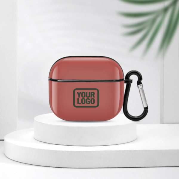 Maßgeschneidertes Kupferrose Tannengrün AirPods-Hülle (3. Generation)