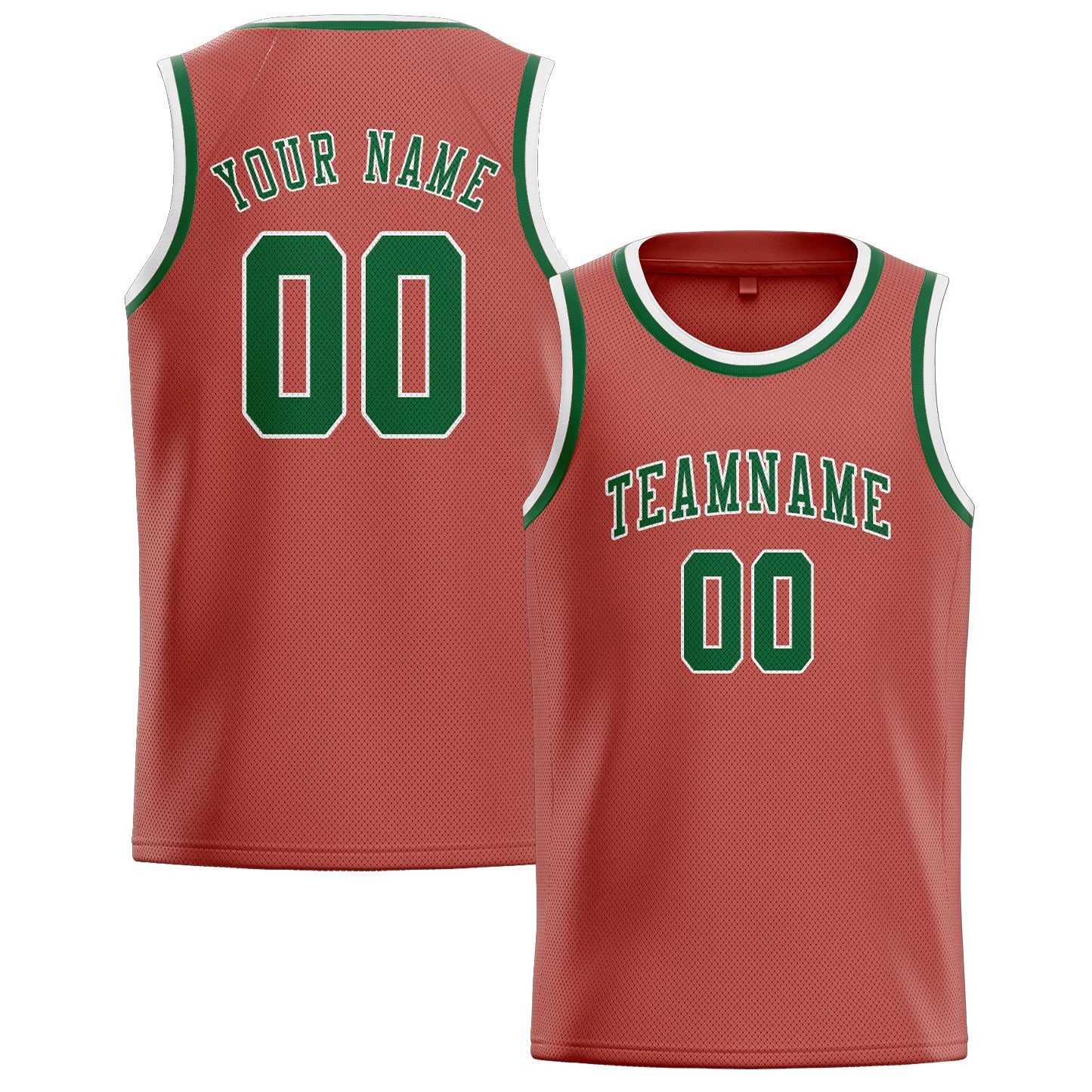 Benutzerdefiniertes Professionelles Kupferrose Moosgrün Basketballtrikot