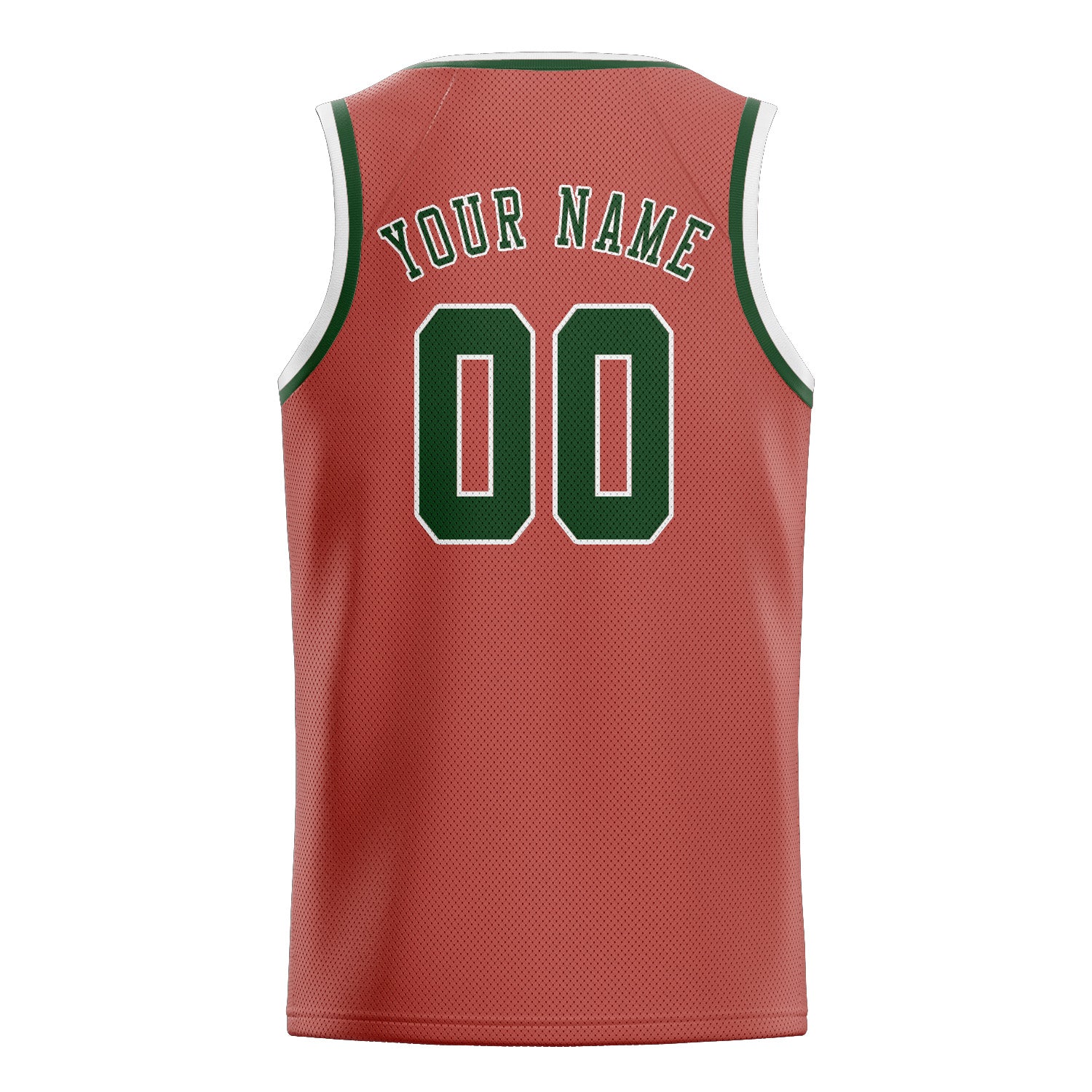 Benutzerdefiniertes Professionelles Kupferrose Tannengrün Basketballtrikot