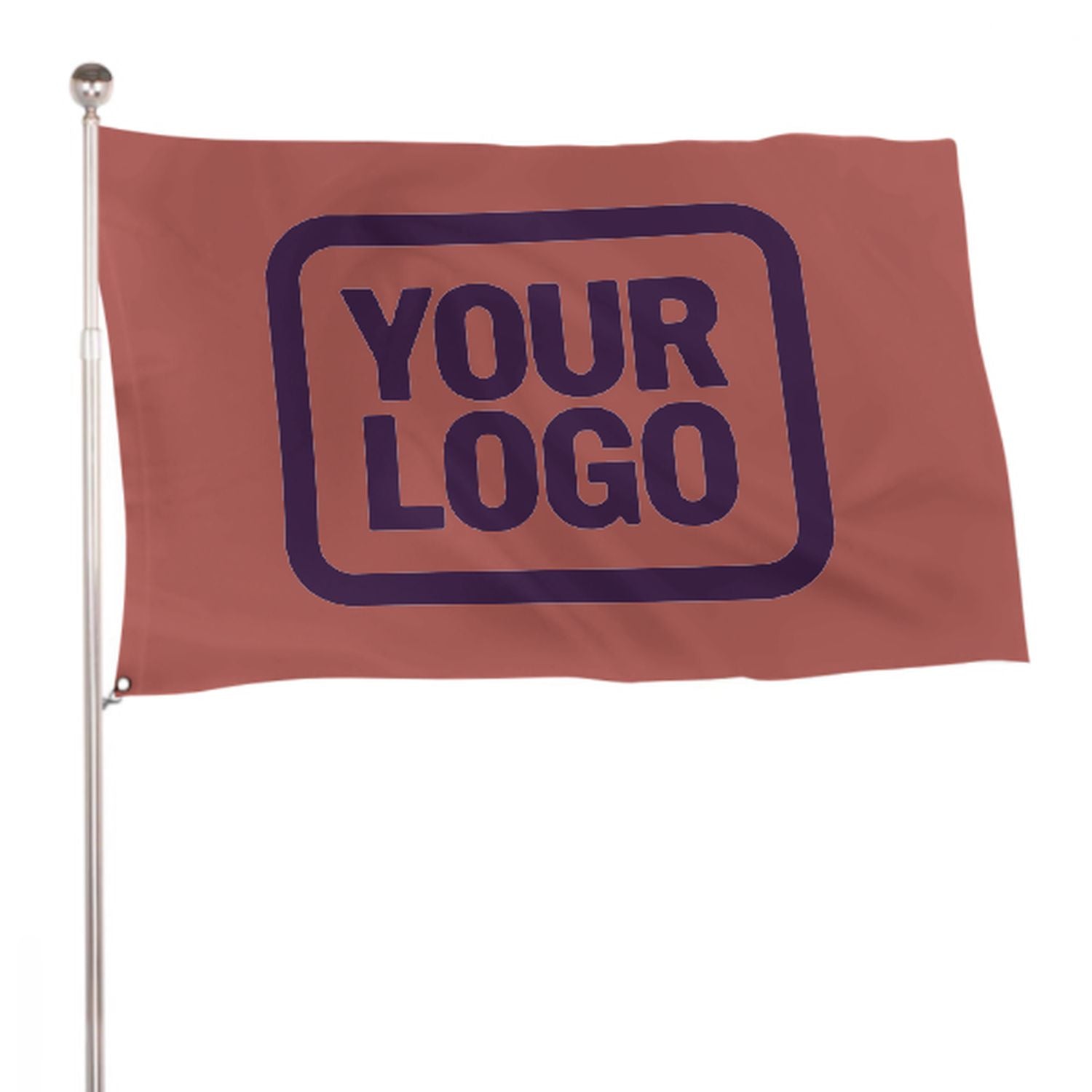 Maßgeschneidertes Kupferrose Lila Flagge
