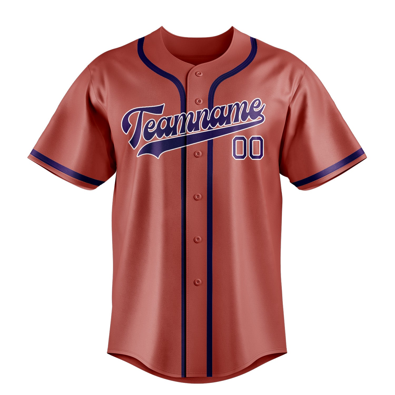 Benutzerdefiniertes Professionelles Kupferrose Lila Baseballtrikot
