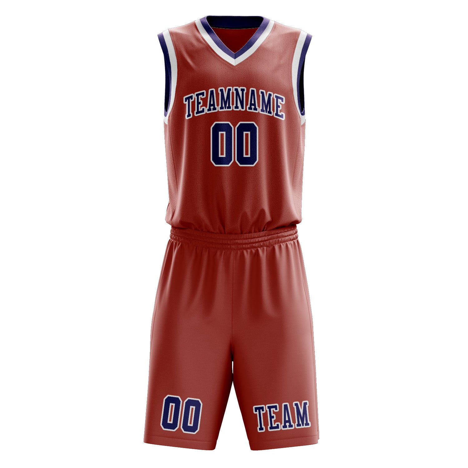 Benutzerdefiniertes Professionelles Kupferrose Lila Basketballtrikot-Set