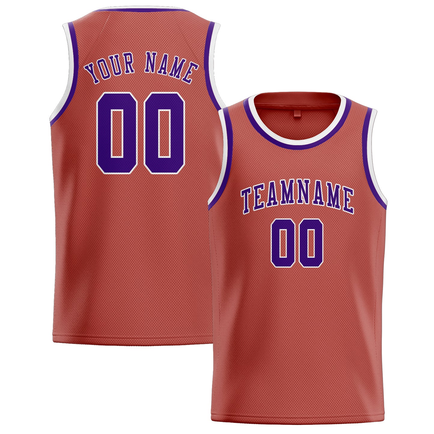 Benutzerdefiniertes Professionelles Kupferrose Lila Basketballtrikot