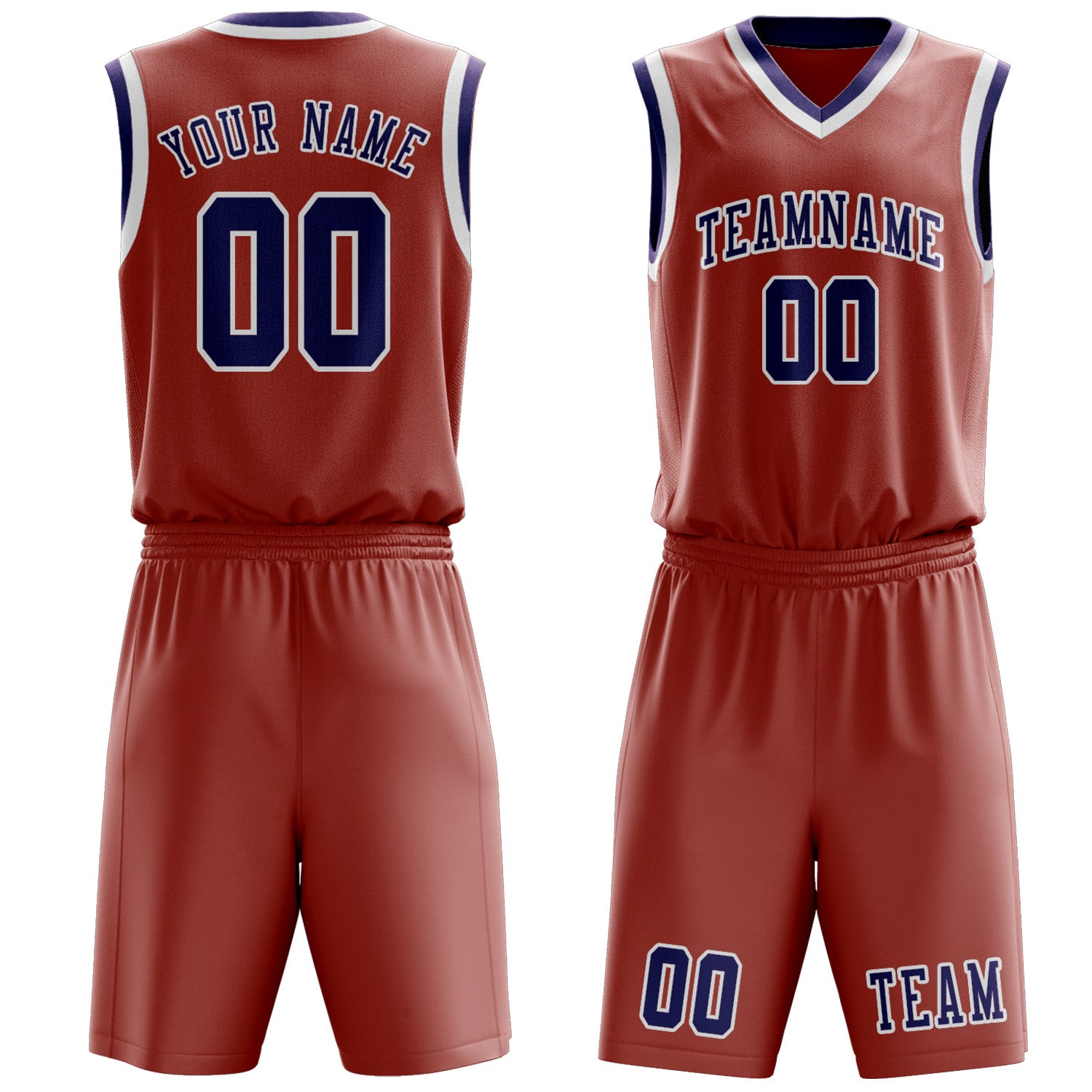 Benutzerdefiniertes Professionelles Kupferrose Lila Basketballtrikot-Set