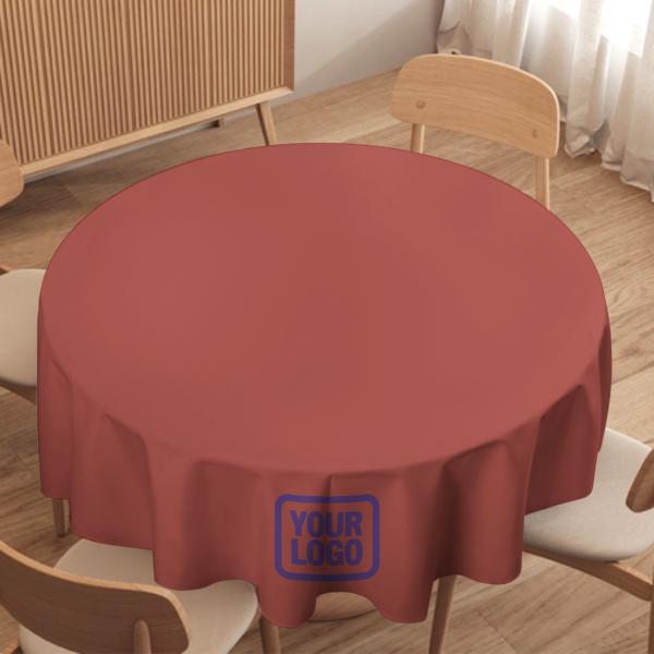 Maßgeschneidertes Kupferrose Lavendel Runde Tischdecke