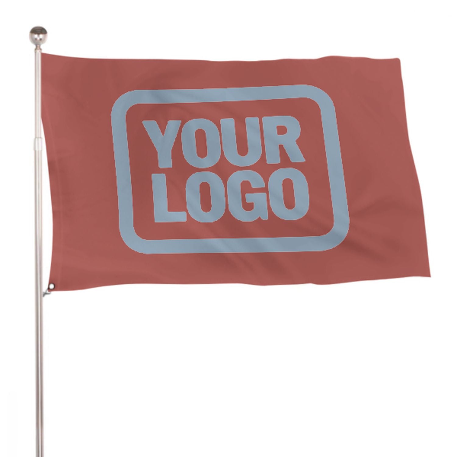 Maßgeschneidertes Kupferrose Hellblau Flagge