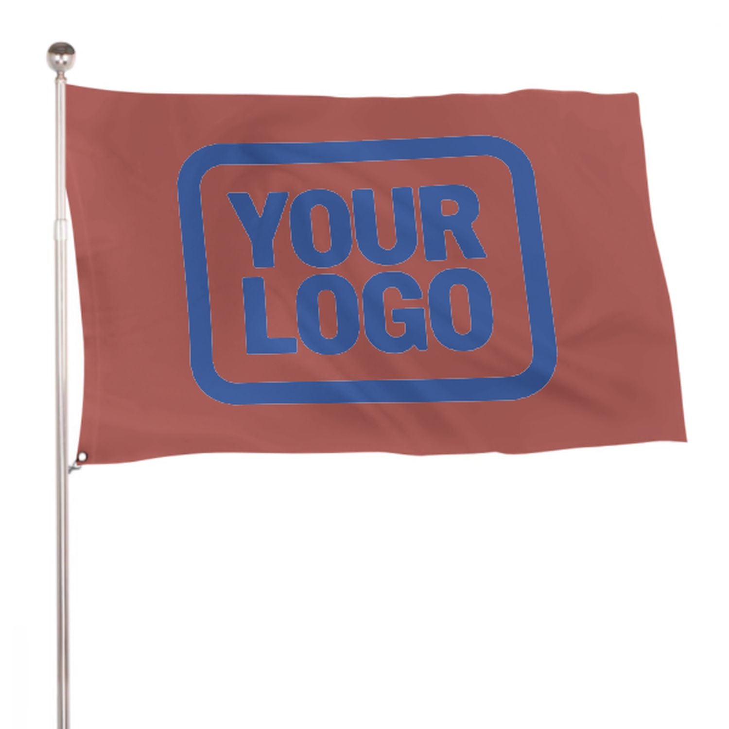 Maßgeschneidertes Kupferrose Himmelblau Flagge