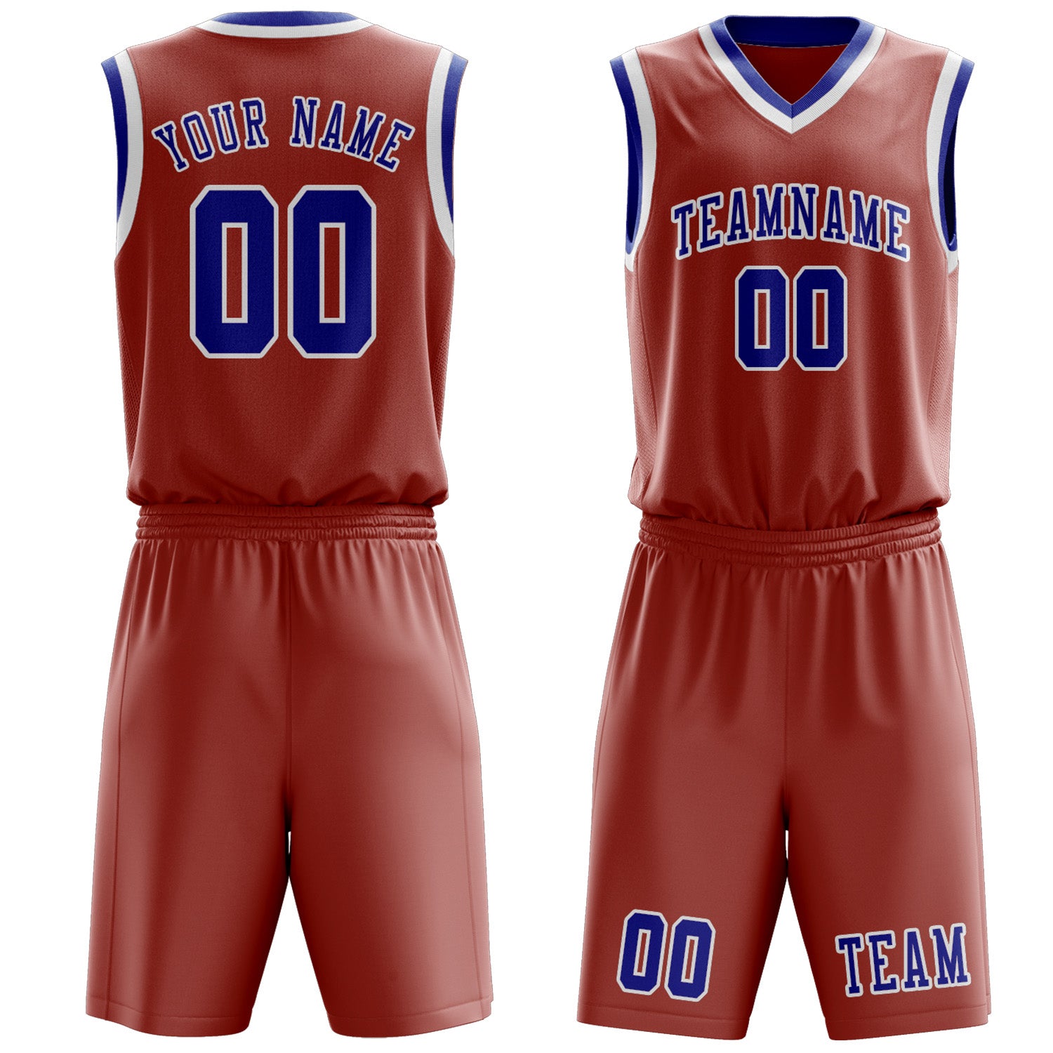 Benutzerdefiniertes Professionelles Kupferrose Himmelblau Basketballtrikot-Set