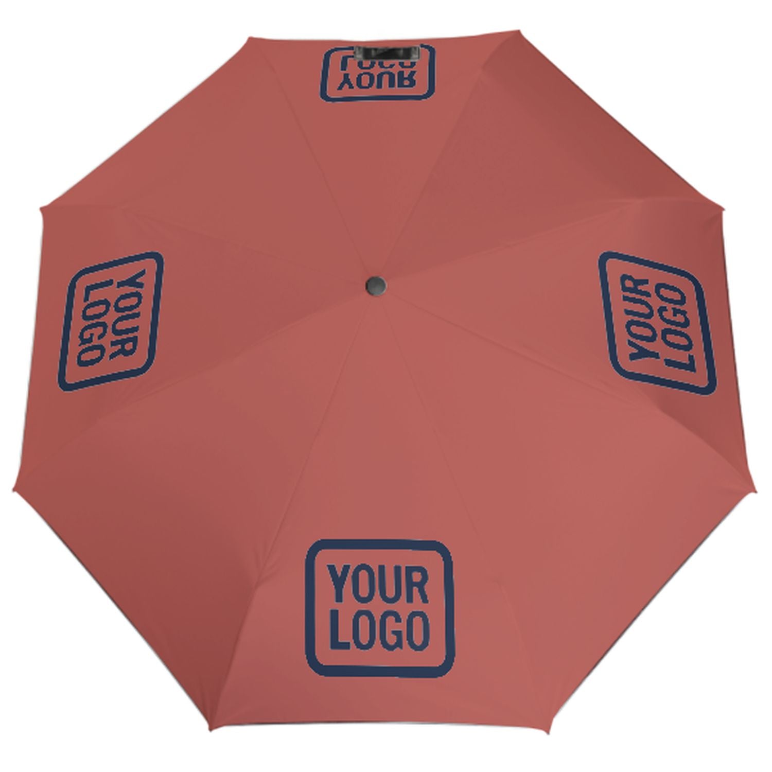 Maßgeschneidertes Kupferrose Marineblau Automatik-Regenschirm