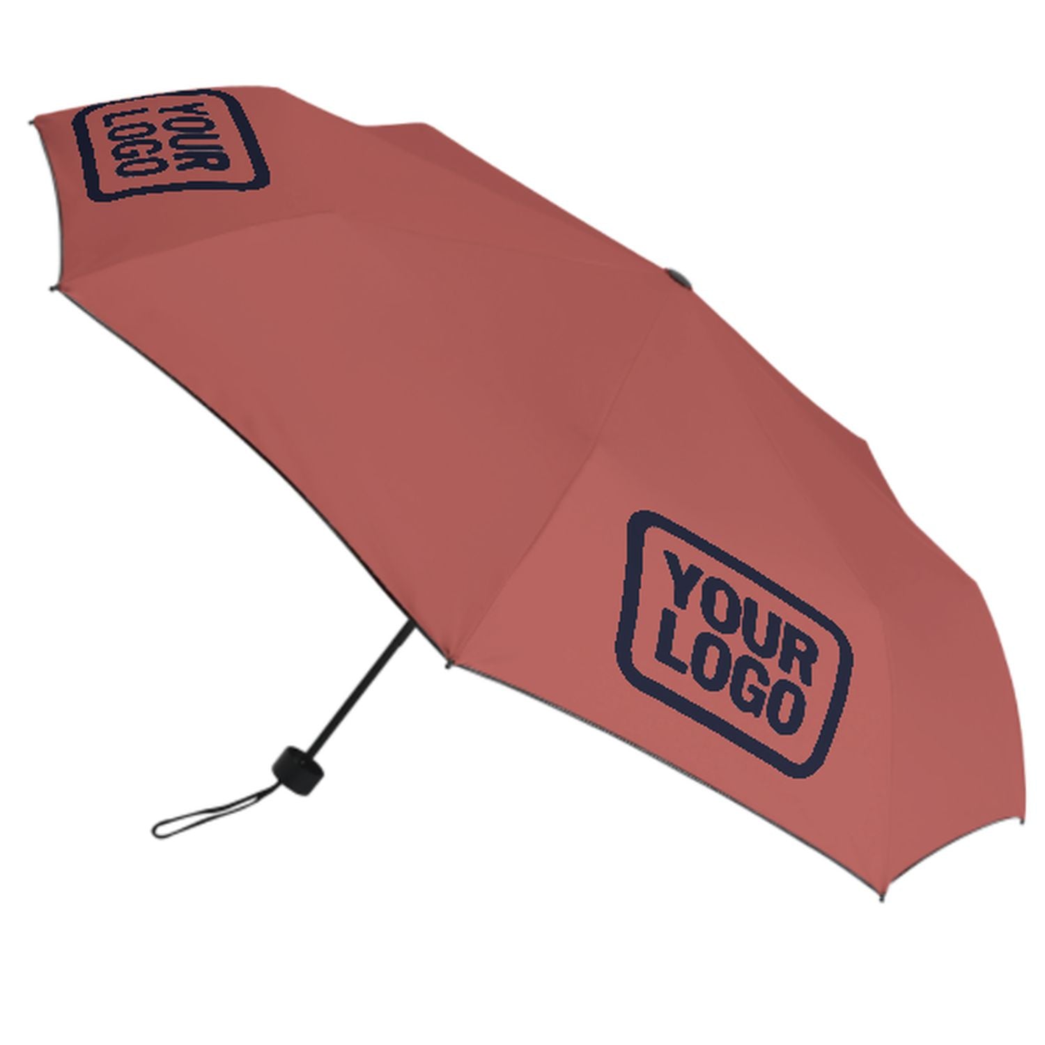 Maßgeschneidertes Kupferrose Stahlblau Automatik-Regenschirm