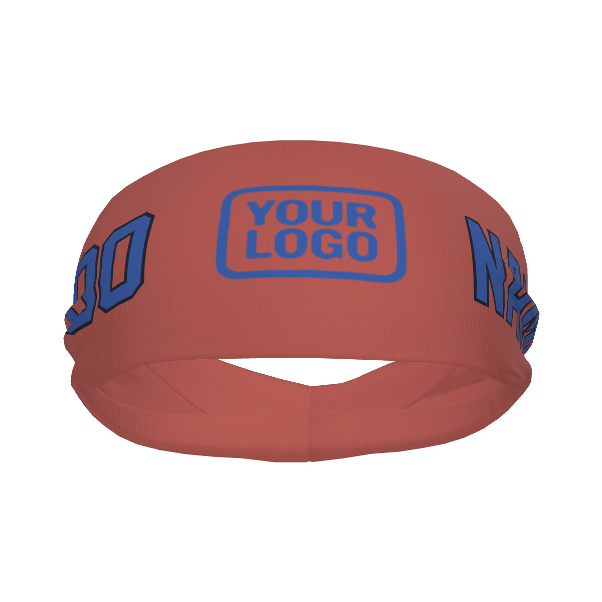 Maßgeschneidertes Kupferrose Himmelblau Sport Stirnband
